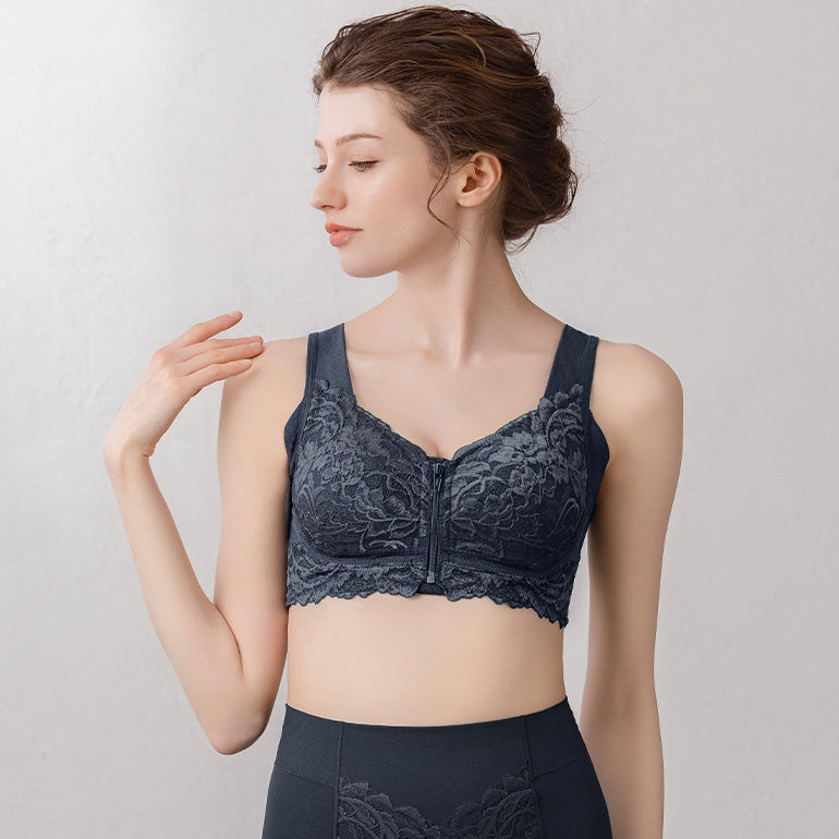 Slimming Zip Front Wireless Bra 25