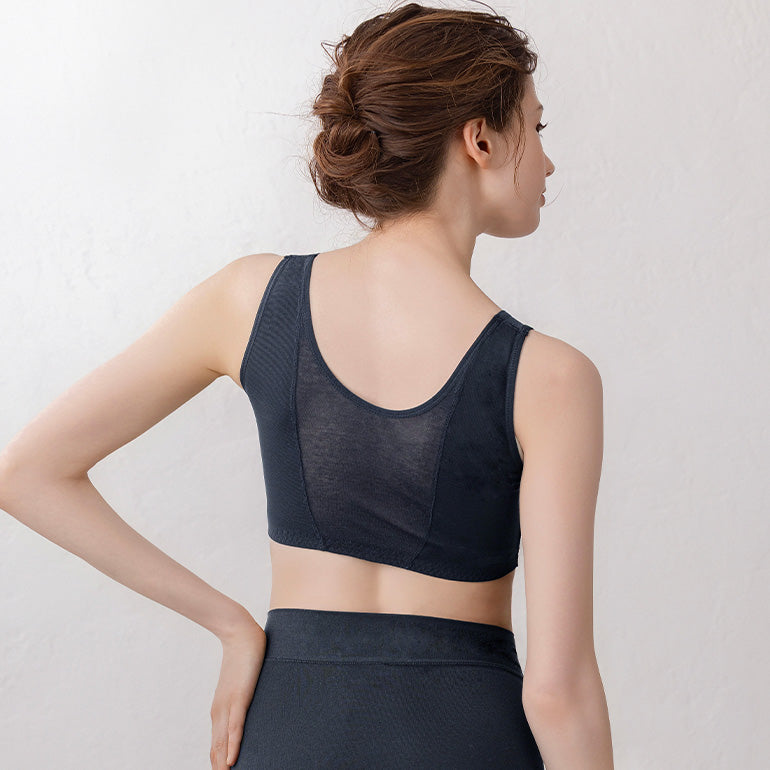 Slimming Zip Front Wireless Bra 25