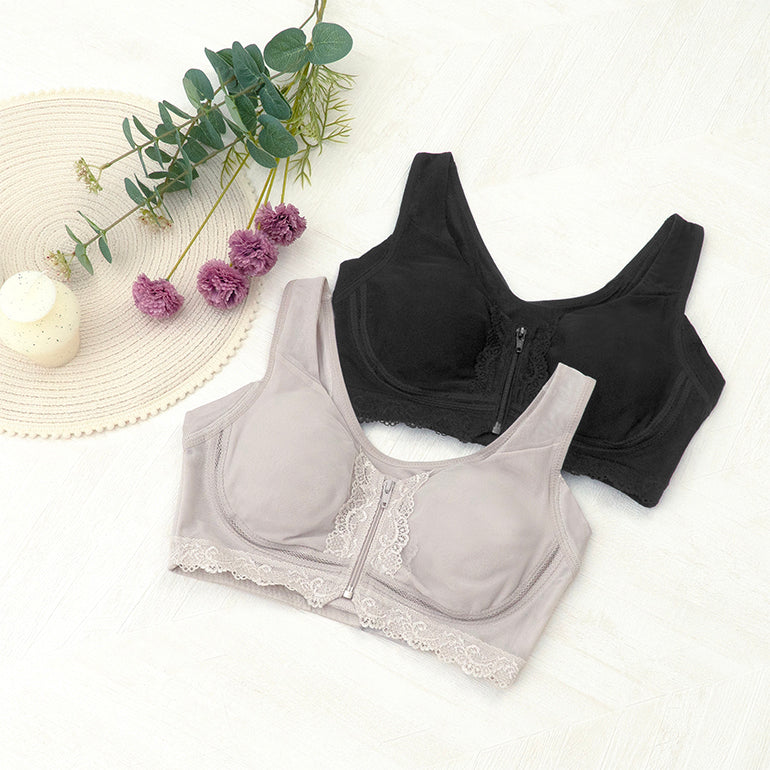 Smooth Zip Front Wireless Bra 25